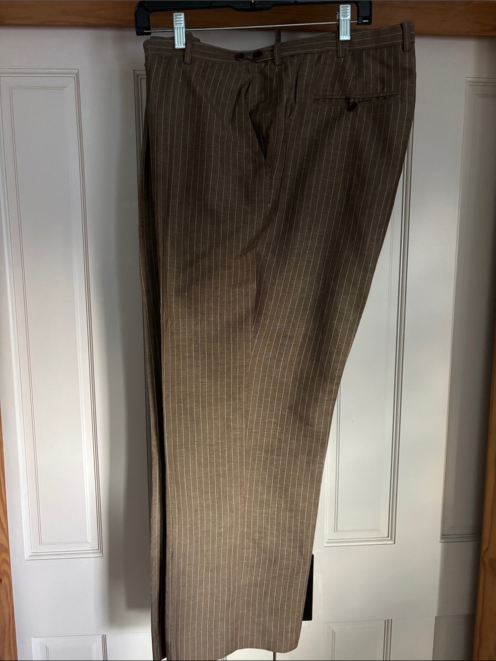 Perry Ellis Brown Pinstripe Dress Pants Size 38/30
